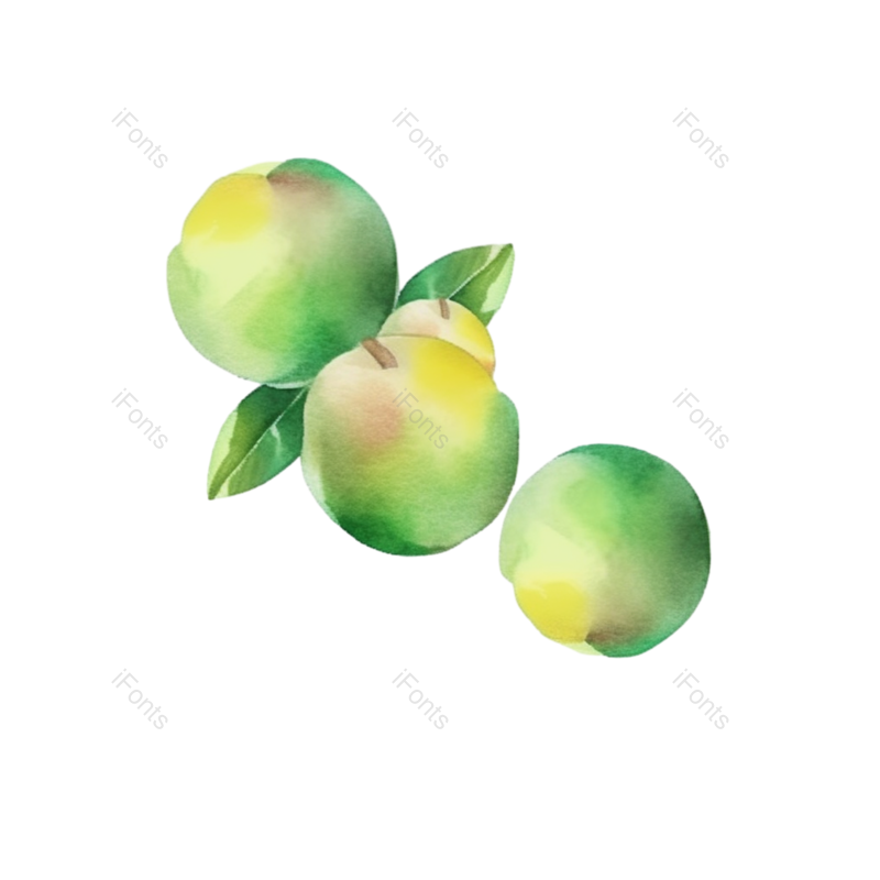 芒种图片,水果元素,绿色PNG,植物免抠素材